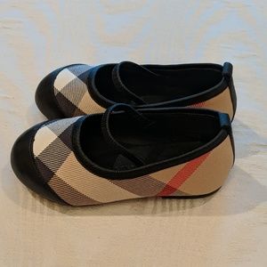 Burberry House Check Leather Mary Jane Shoes